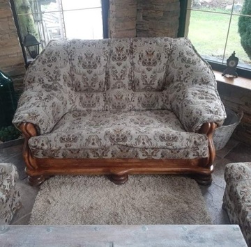 Komplet wypoczynkowy kanapa fotel gobeliny