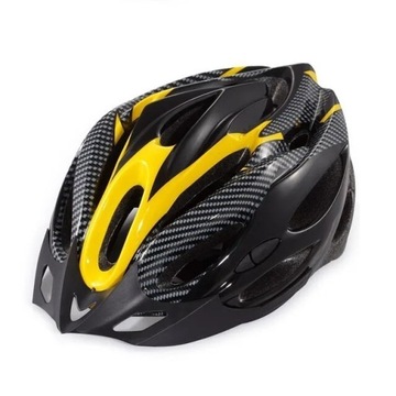 kask rowerowy żółty