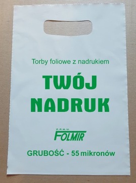 REKLAMÓWKI TORBY FOLIOWE Z NADRUKIEM 20x30 100 SZT