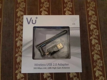 Adapter karta WiFi orginalny VU+ 300 mbps 2,4 GHz USB z anteną (Nowy!) 