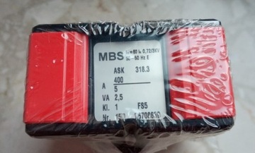 MBS Przekładnik prądowy ASK 318.3, 400/5 A, kl.1
