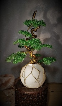 WIre Bonsai Drzewko z Drutu Dekoracja  rękodzieło