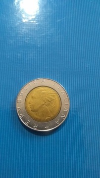 Moneta Włochy - 500 Lir 1989