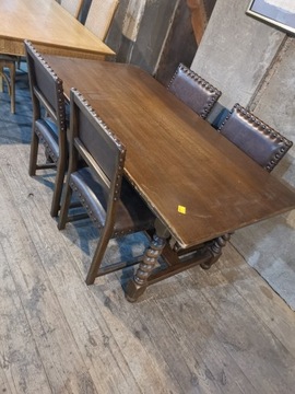 Prostokątny stół + 4 krzesła