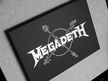  Megadeth Logo na blasze ... Grawerka