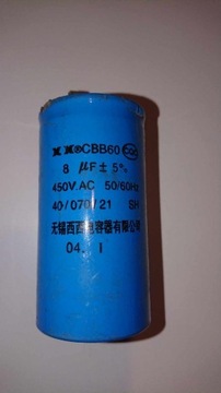 kondensator rozruchowy 8uF 450V