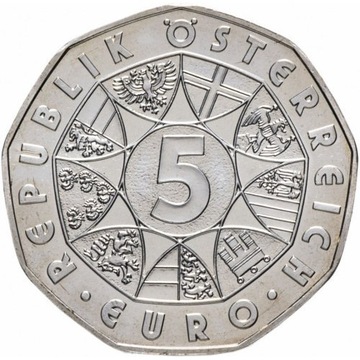 5 euro, 2006, Mozart, srebro