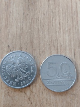 monety  50  zł  z  1990  roku