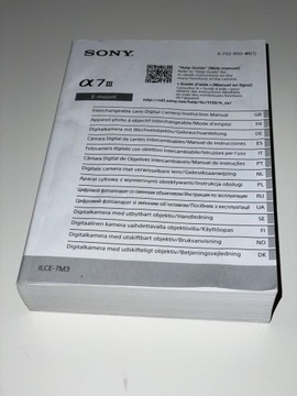 Sony a73 III Oryginalna ksiazeczka instrukcja waw