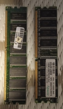 Kości Pamięci DDR1 2x128 MB