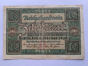 Banknot NIEMCY 10 MAREK 1920