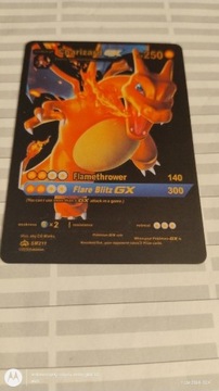 Czarna karta kolekcjonerska Pokemon Stage2 Charizard GX HP250