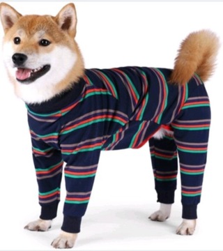 DOG kombinezon ubranko dla psa granatowy paski XL