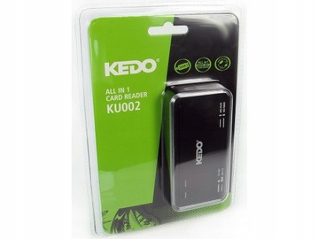 Czytnik kart pamięci Kedo KU002 czarny USB 2.0