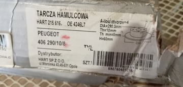 Hart 215 616 Tarcza hamulcowa