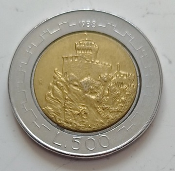 San Marino - 500 lira - 1988r. 