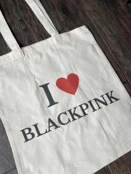 Torba tote bag i love Blackpink muzyka serce 