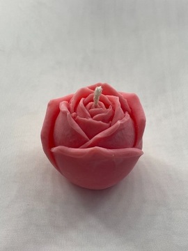Naturalna Czerwona Świeczka Sojowa Róża Handmade