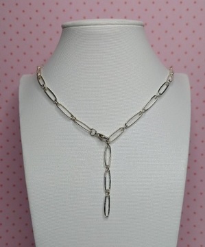 Naszyjnik srebrny łańcuch 2 sposoby noszenia