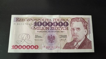 1000000 zł PRL seria.N UNC NOWY z Paczki Bankowej