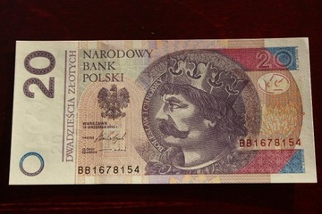 Banknot 20zł Bolesław Chrobry 2016r. Seria BB UNC-