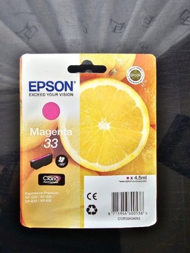 Tusz EPSON 33 CLARIA MAGENTA oryginalny XP630