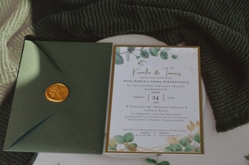 Zaproszenie ślubne eukalyptus