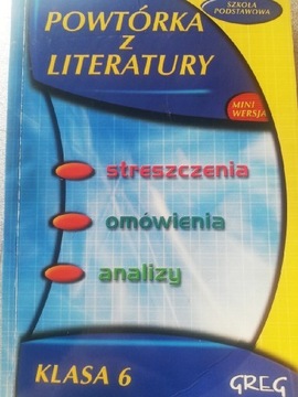 Powtórka z literatury klasa 6 Greg 