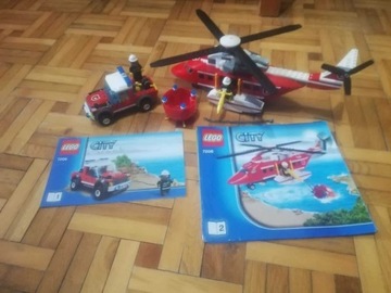 Lego city helikopter i auto straży pożarnej 7206