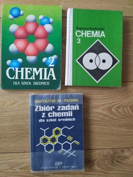 Stare książki z chemii liceum 2-3 kl. zbiór Pazdro