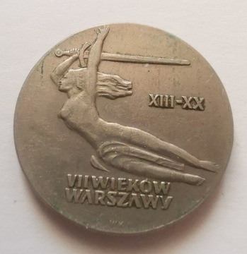 Moneta PRL 10zł Nike 7 wieków Warszawy, 1965r,