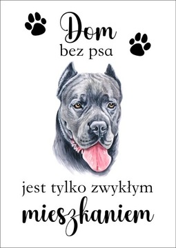 Plakat Dom bez psa jest tylko zwykłym mieszkaniem