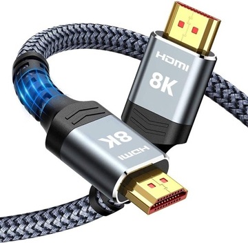 KABEL HDMI 2.1 HIGH SPEED 8K 60HZ 4K 120HZ UHD 2M