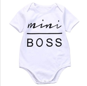 Body białe Mini Boss dla dziewczynki chłopca 86/92