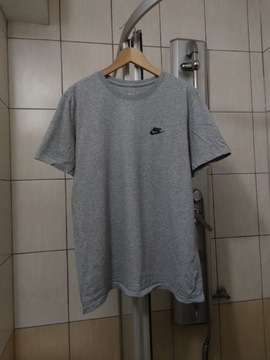 szara siwa koszulka bluzka t-shirt męski L Nike classic sport retro drip pr