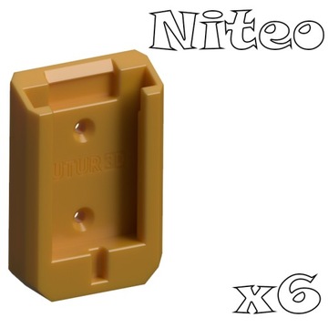 Zestaw 6 uchwytów na akumulator Niteo 20V Max system bateria wieszak