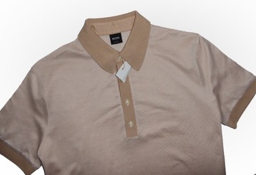 Koszulka HUGO BOSS Cotton Polo Luxury Beige Trim M