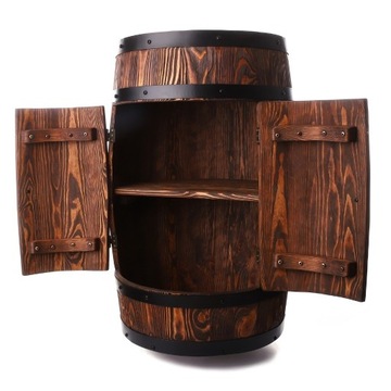 Barek na alkohol beczka drewniany szafka na alkohol drewno szczotkowane