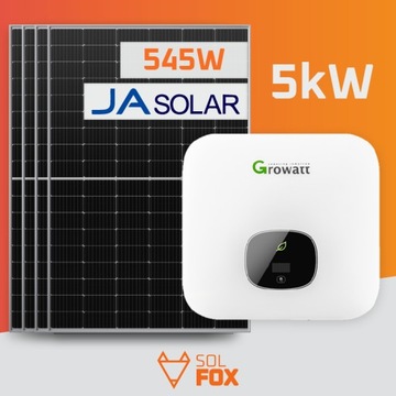 Zestaw Fotowoltaiczny 5kW On-Grid Ja Solar Growatt