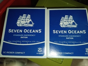 Seven oceans morska racja żywnościowa x 2 i nóż i