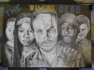 Własnoręczny Rysunek The Walking Dead ::: 50x70 cm