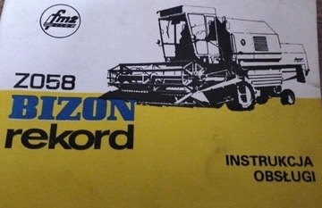 Instrukcja obsługi Bizon Rekord Z058 Oryginał 1985