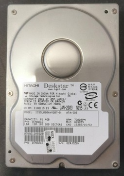 Dysk 60GB Hitachi Deskstar ATA/IDE 