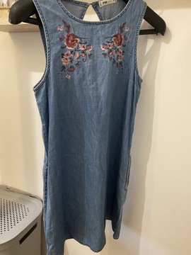 Sukienka 36 s kwiaty jeans