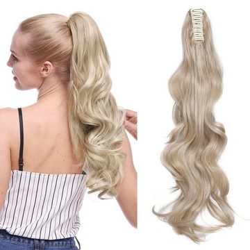 Przedłużenie włosów koński ogon 60 cm blond treska