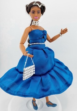 Suknia sukienka ubranko dla Barbie CURVY zest11 el