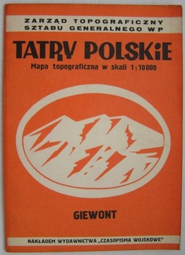 TATRY POLSKIE – GIEWONT mapa topograficzna