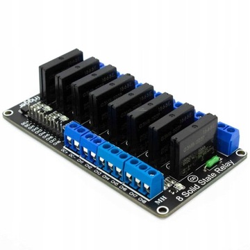 Moduł przekaźników SSR 8 kanałów 5V Low trig