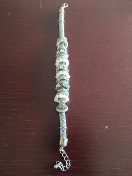 Stara bransoletka perły cyrkonie Posrebrzana
