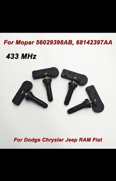4szt Czujniki Ciśnienia TPMS Fiat Jeep Dodge